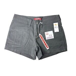 NWT Union Bay Junior Size 7 Delaney Galaxy Gray Cargo Shorts 3.5" Inseem